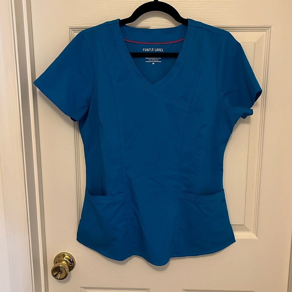 Women’s Purple Label by healing hands size medium blue scrub top